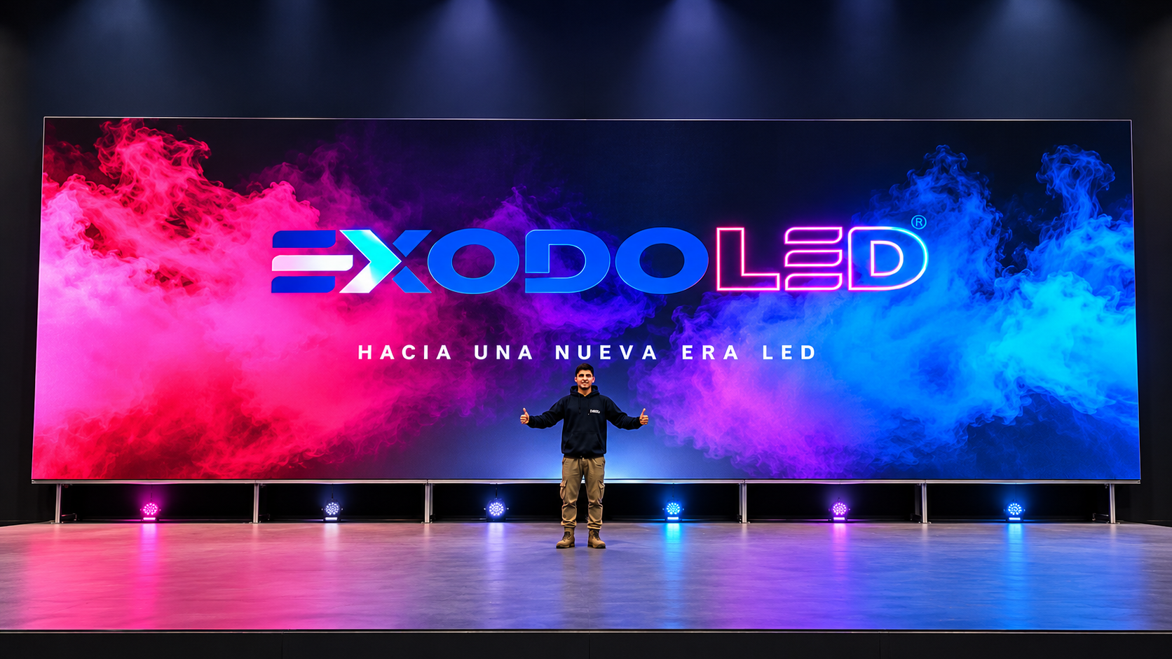 Pantalla LED gigante de Exodo LED en un escenario